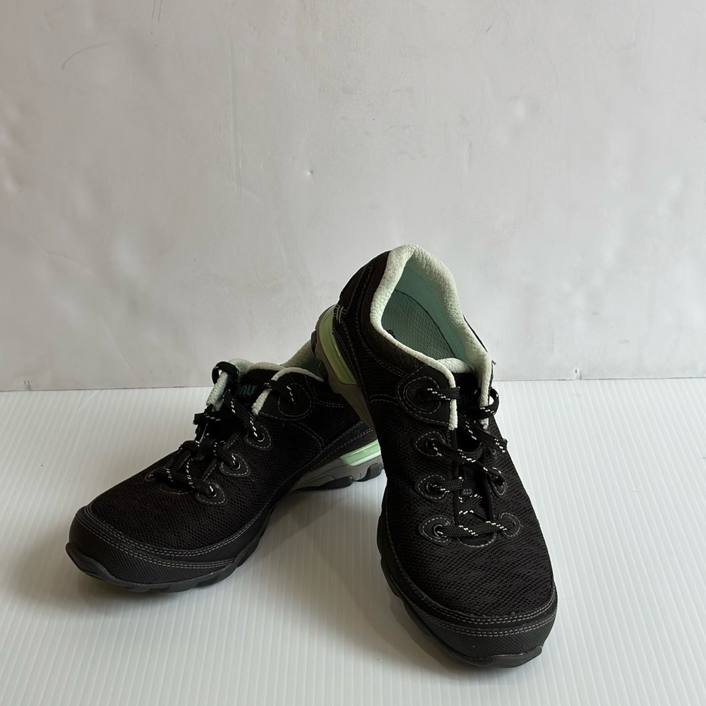 Ahnu Women's Black with Light Green Accent Athletic Shoes